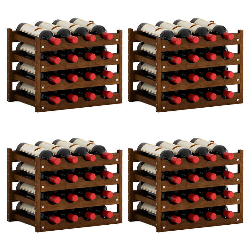 Solid Wood Wine Rack Countertop Wine Bottle Rack for Living Room