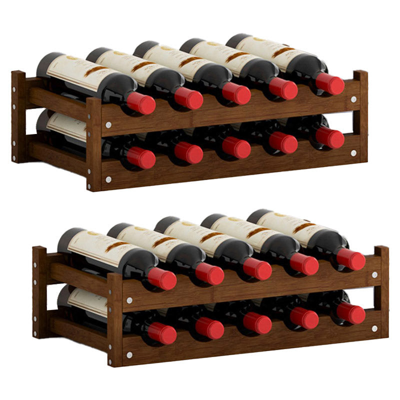 Solid Wood Wine Rack Countertop Wine Bottle Rack for Living Room