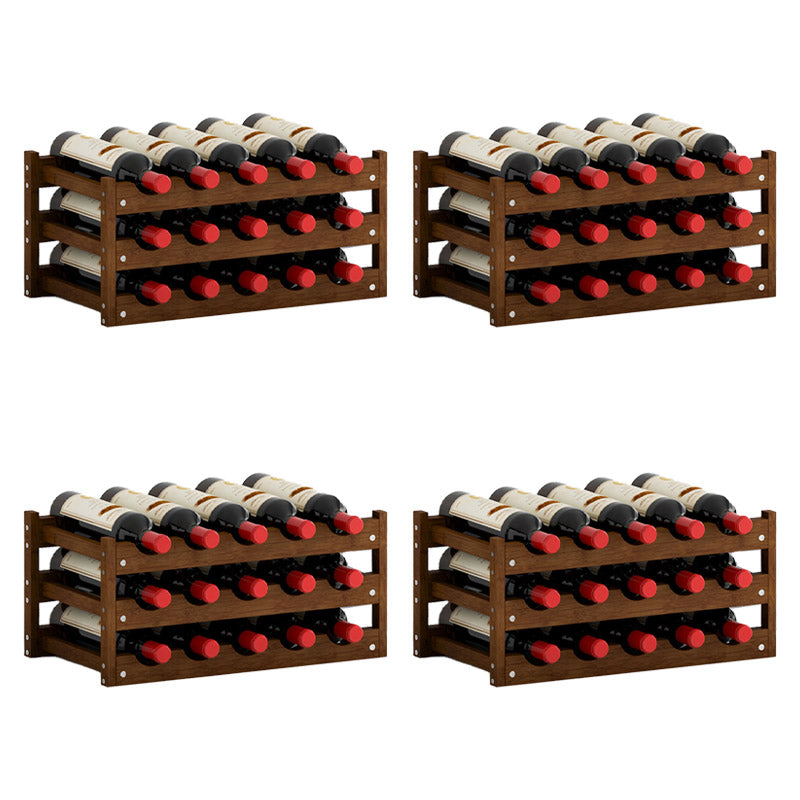 Solid Wood Wine Rack Countertop Wine Bottle Rack for Living Room