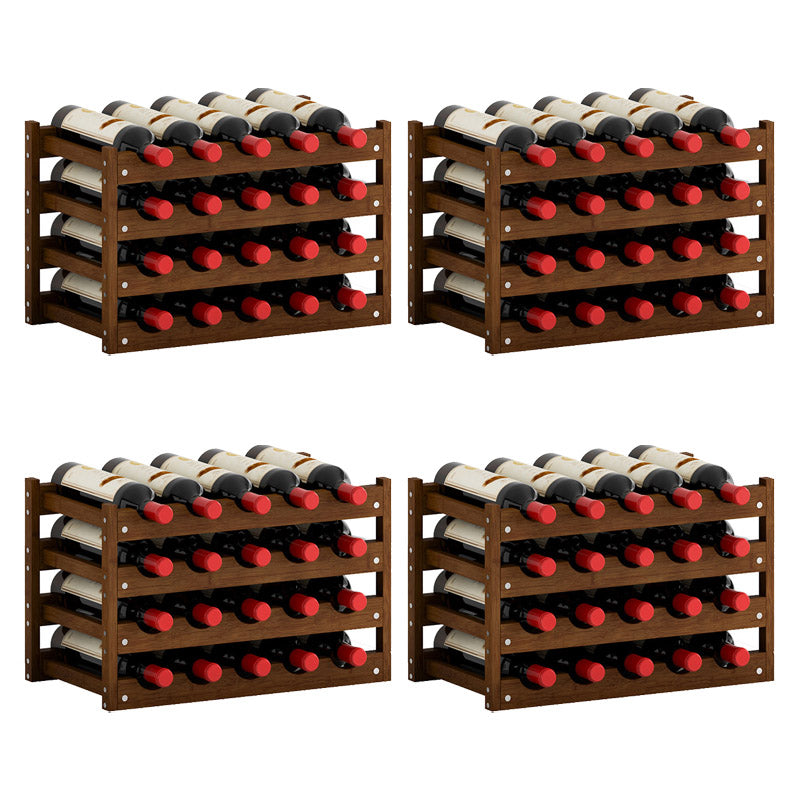 Solid Wood Wine Rack Countertop Wine Bottle Rack for Living Room