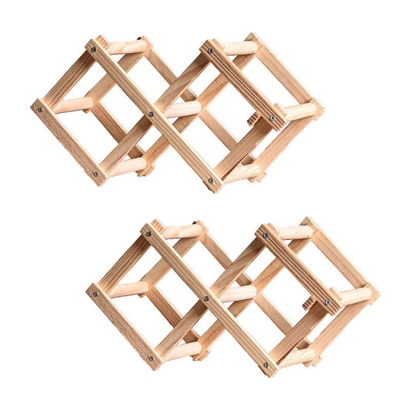 Tabletop Modern Wine Rack Solid Wood Wine Bottle Rack for Living Room