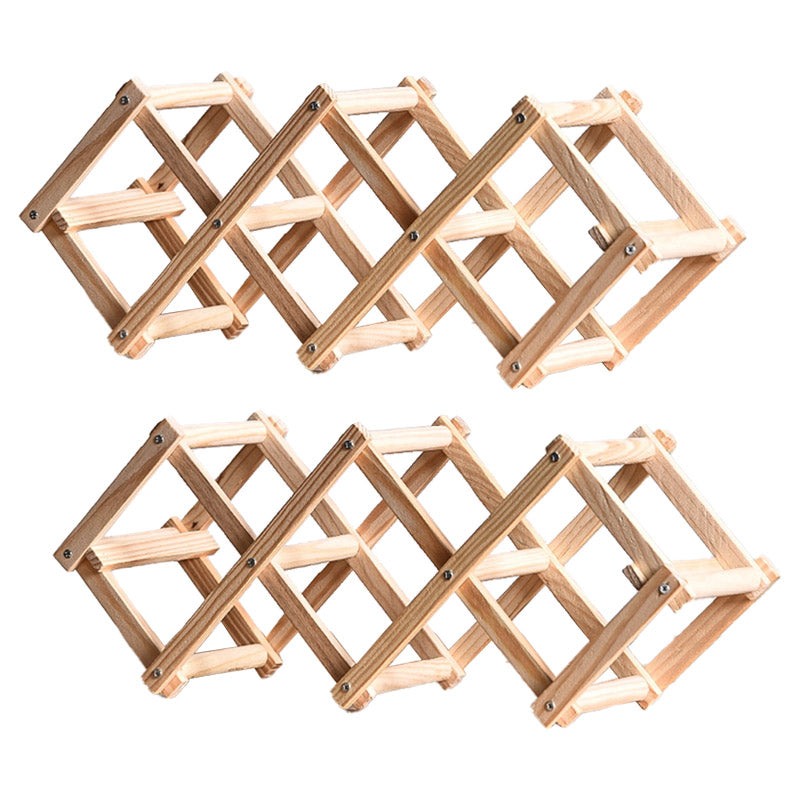 Tabletop Modern Wine Rack Solid Wood Wine Bottle Rack for Living Room