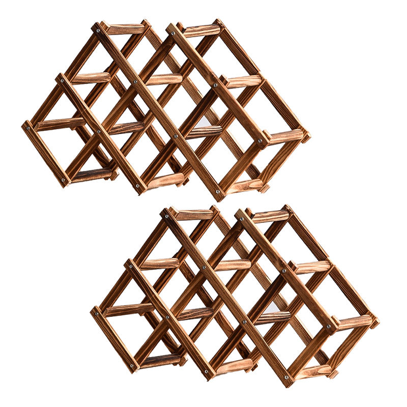 Tabletop Modern Wine Rack Solid Wood Wine Bottle Rack for Living Room