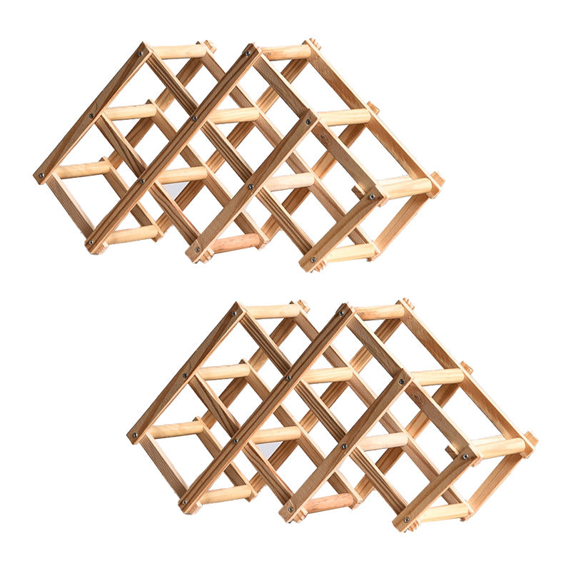 Tabletop Modern Wine Rack Solid Wood Wine Bottle Rack for Living Room