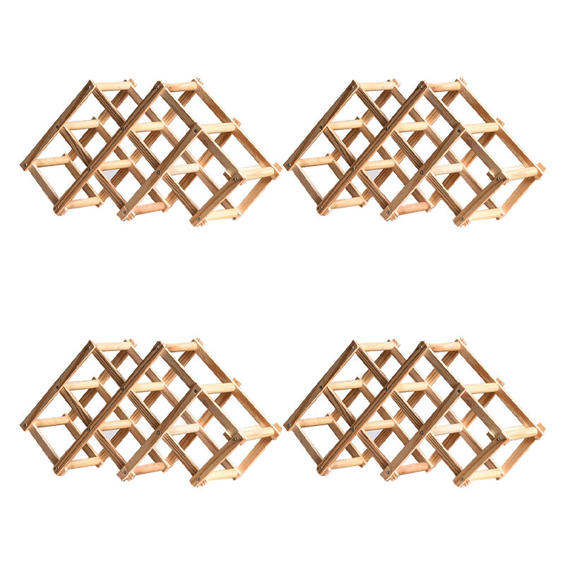 Tabletop Modern Wine Rack Solid Wood Wine Bottle Rack for Living Room