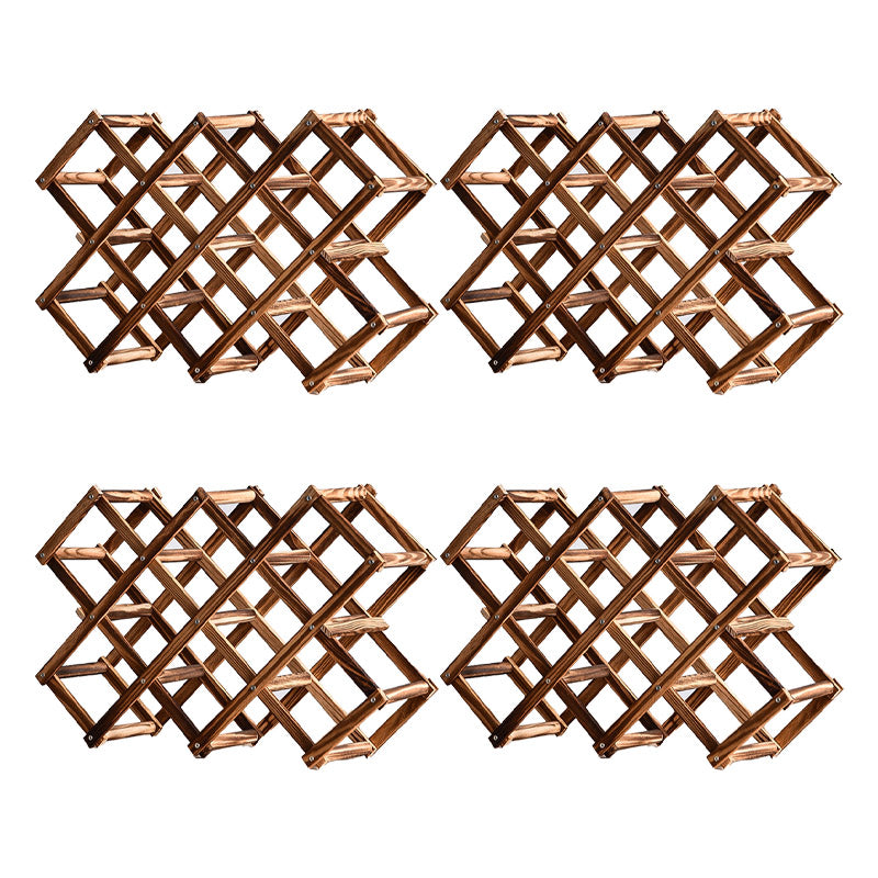 Tabletop Modern Wine Rack Solid Wood Wine Bottle Rack for Living Room