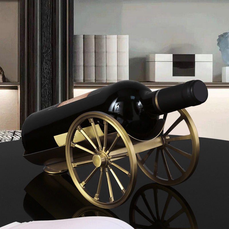 Countertop Wine Rack Metal Gold Wine Bottle Rack for Living Room