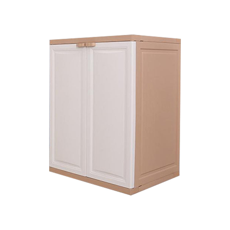 Plastic Matte Finish Storage Cabinet Modern Bedroom Hinged Door Cabinet