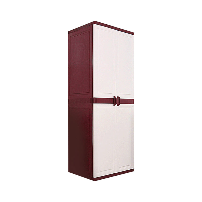 Plastic Matte Finish Storage Cabinet Modern Bedroom Hinged Door Cabinet