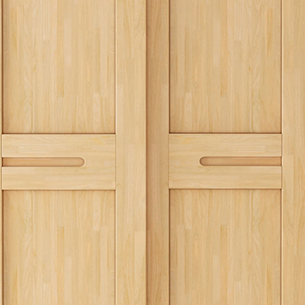 Freestanding Solid Wood Wardrobe Modern Wardrobe Armoire with 2 Doors and 1 Drawer