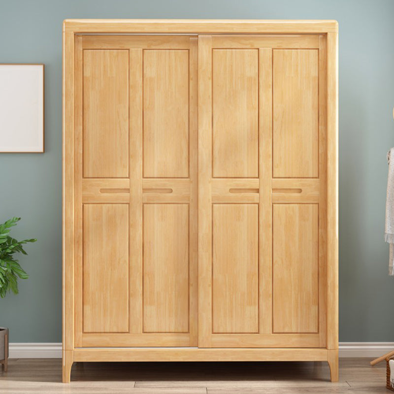 Traditional Solid Wood Wardrobe Freestanding Wardrobe with Self Close Drawers and Doors
