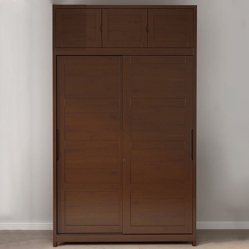 Rubberwood Solid Wood Wardrobe Traditional Freestanding Wardrobe