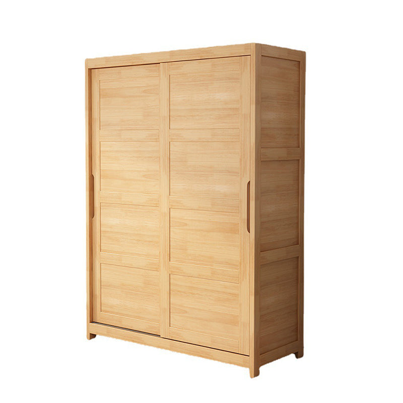 Rubberwood Solid Wood Wardrobe Traditional Freestanding Wardrobe
