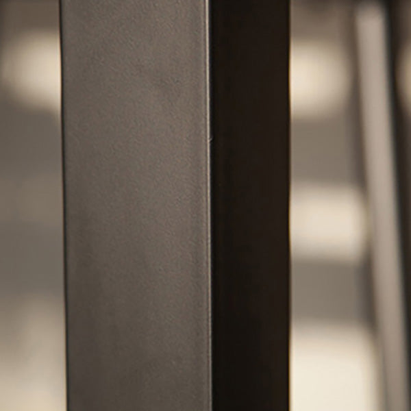 Industrial Style Bar Table Rectangle Solid Wood Bistro Bar Desk with Footrest