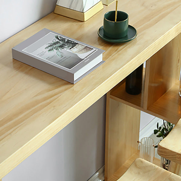 Modern Pine Solid Wood Bar Height Table Rectangle Bar Table for Living Room