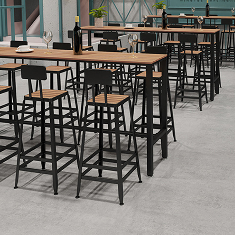 Modern Rectangle Wood Counter Table 1/5/9 Pieces Bar Table Set for Cafe