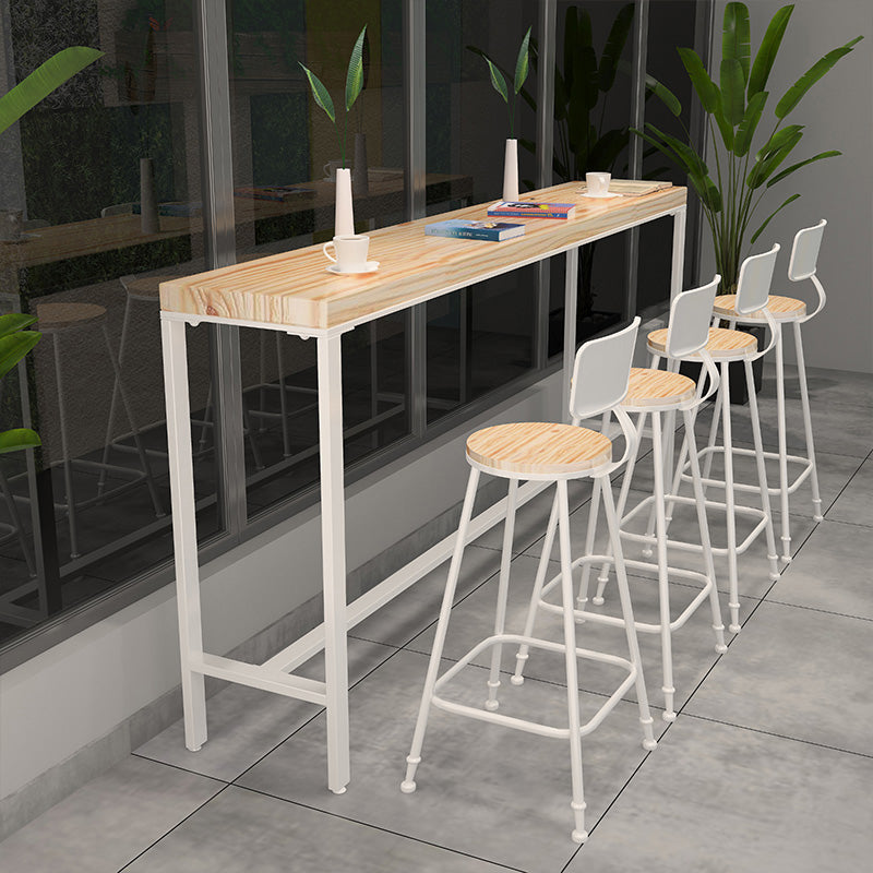 Industrial Rectangle Wood Counter Table 1/2/5 Pieces Bar Table Set for Living Room