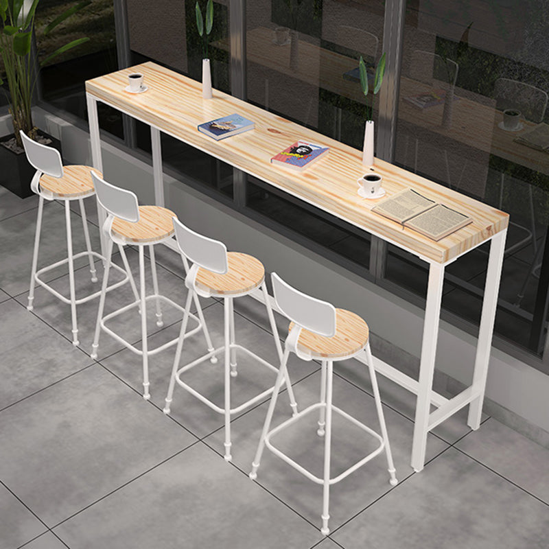 Industrial Rectangle Wood Counter Table 1/2/5 Pieces Bar Table Set for Living Room