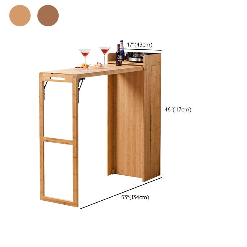 Industrial Collapsible Wood Counter Table 1/2/3/5 Pieces Bar Table Set for Balcony