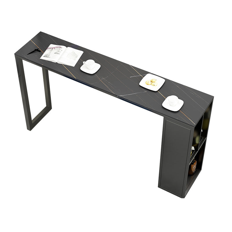 Glam Style Rectangle Bar Table 1/2/3 Pieces Stone Bar Table Set for Home