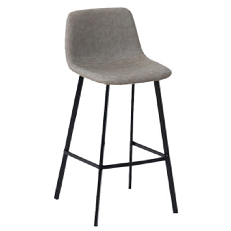 Glam Style Counter Stool Upholstered Bar Stool with Metal Base