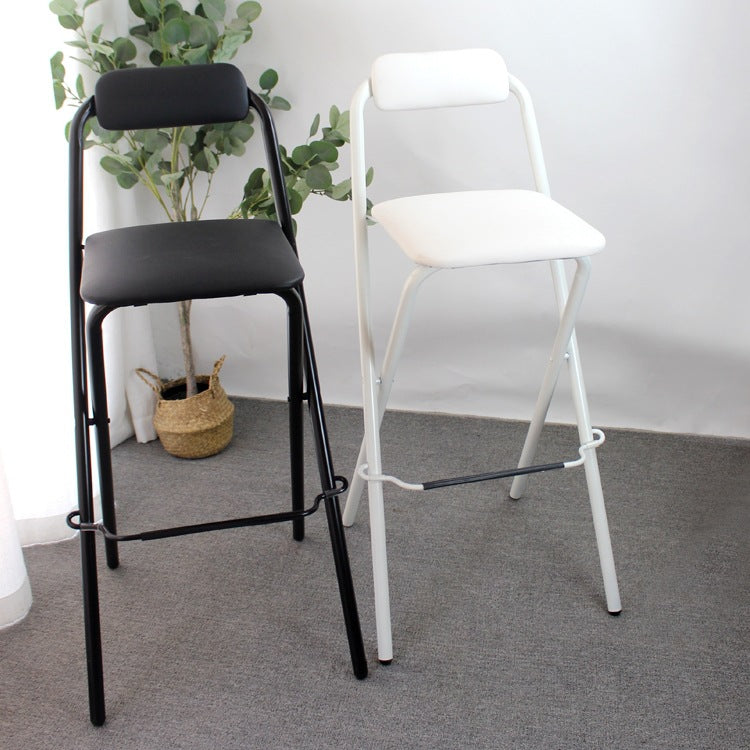 Contemporary Dining Stools Folding Bar Stools with Metal Base