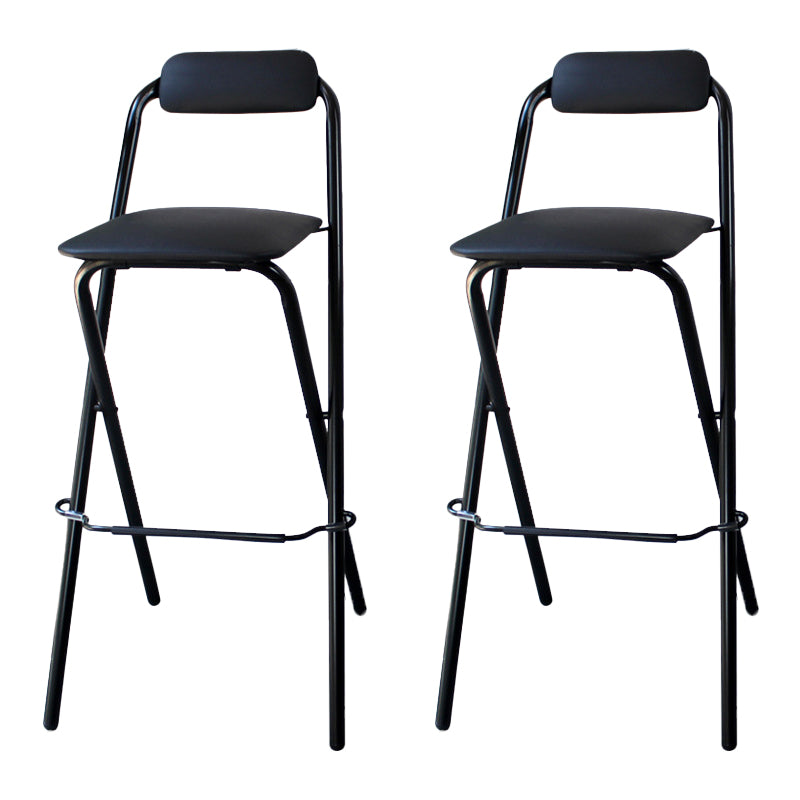 Contemporary Dining Stools Folding Bar Stools with Metal Base