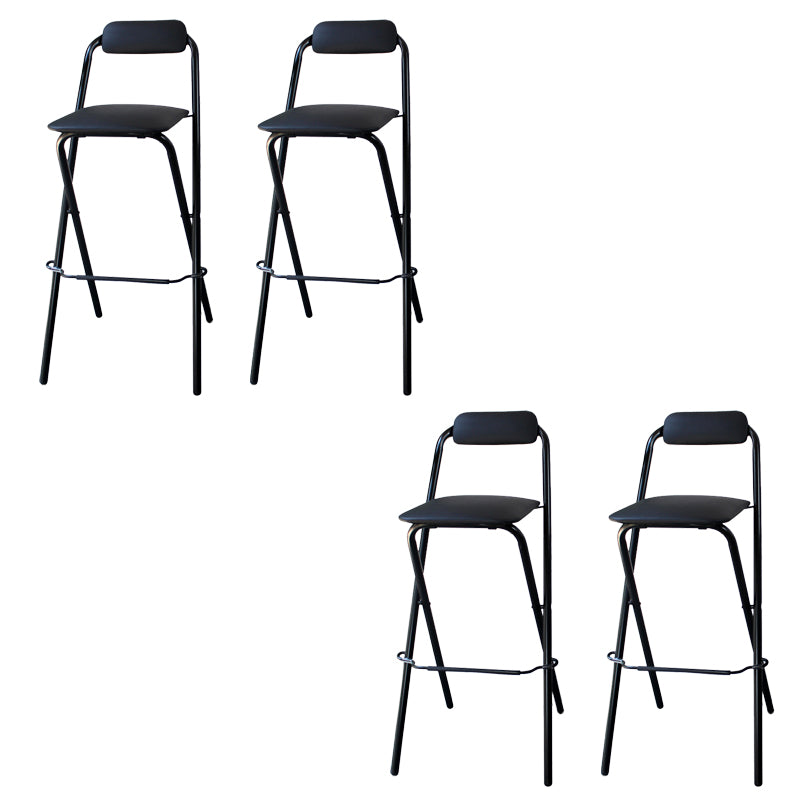 Contemporary Dining Stools Folding Bar Stools with Metal Base
