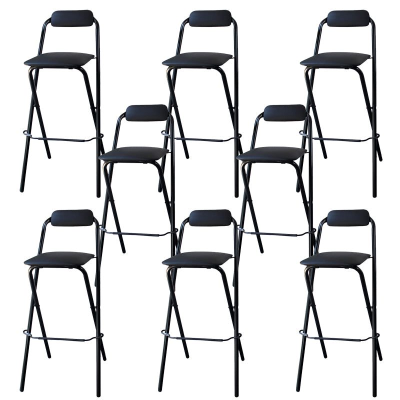 Contemporary Dining Stools Folding Bar Stools with Metal Base
