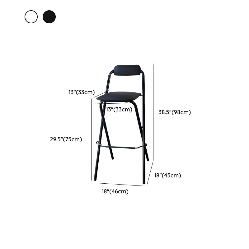 Contemporary Dining Stools Folding Bar Stools with Metal Base