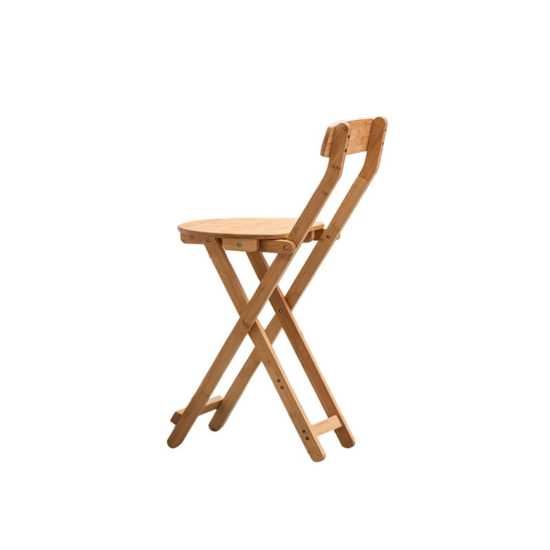 Contemporary Dining Stools Low Back Folding Bar Stools with Footrest
