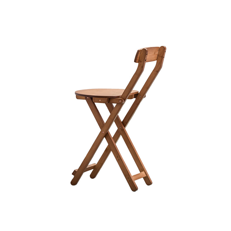 Contemporary Dining Stools Low Back Folding Bar Stools with Footrest