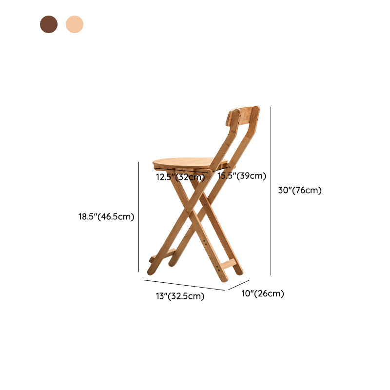 Contemporary Dining Stools Low Back Folding Bar Stools with Footrest