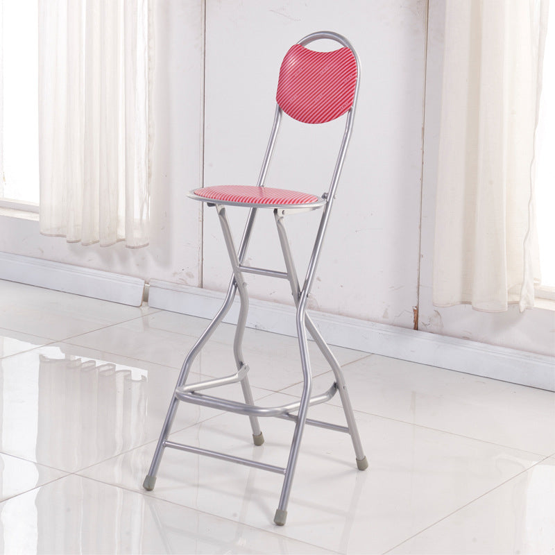 Contemporary Dining Stools Low Back Folding Bar Stools with Metal Base