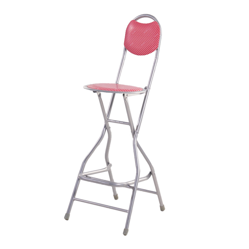 Contemporary Dining Stools Low Back Folding Bar Stools with Metal Base