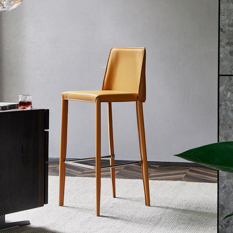 Modern Style Metal Barstool Low Back Counter Bar Stool for Kitchen