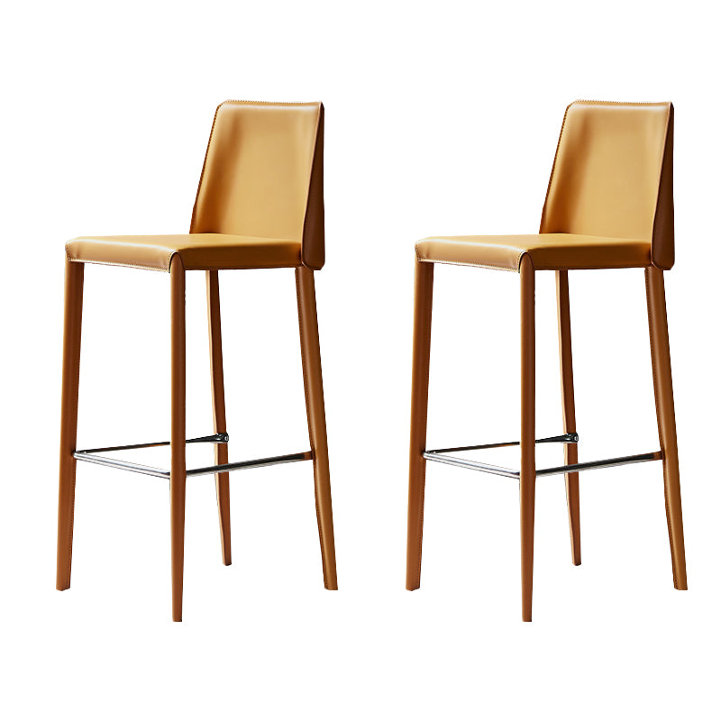 Modern Style Metal Barstool Low Back Counter Bar Stool for Kitchen