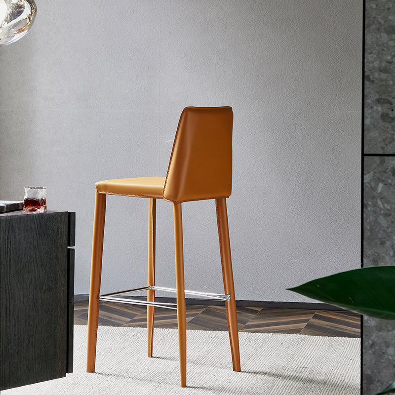 Modern Style Metal Barstool Low Back Counter Bar Stool for Kitchen