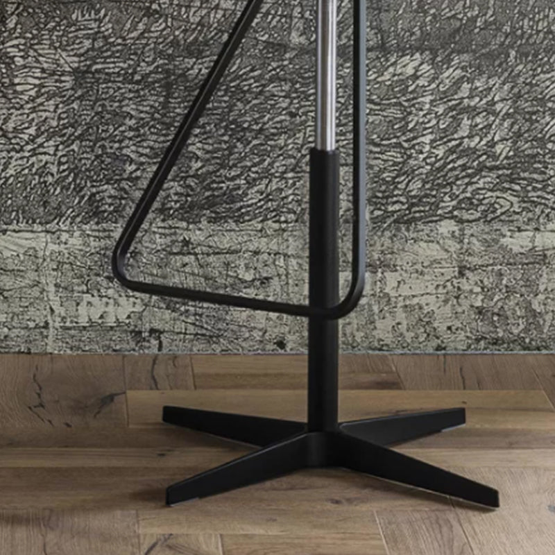 Industrial Style Adjustable Bar Stool Leather Counter Bar Stool with Metal Legs for Home