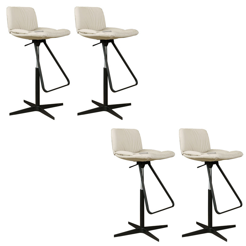 Industrial Style Adjustable Bar Stool Leather Counter Bar Stool for Home