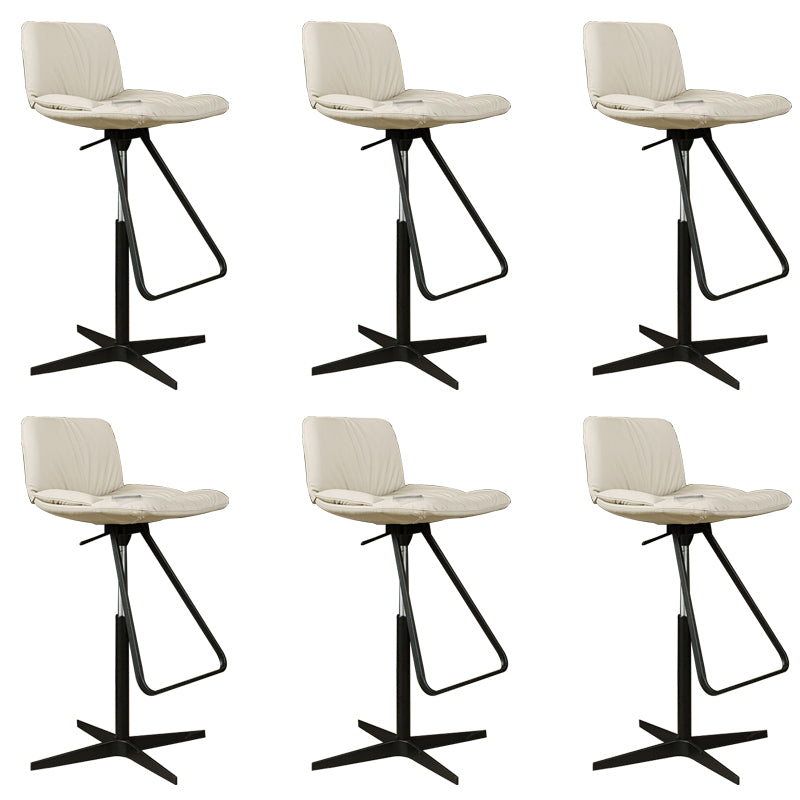 Industrial Style Adjustable Bar Stool Leather Counter Bar Stool for Home