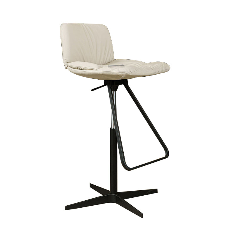 Industrial Style Adjustable Bar Stool Leather Counter Bar Stool for Home