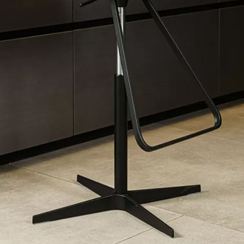 Industrial Style Adjustable Bar Stool Leather Counter Bar Stool for Home