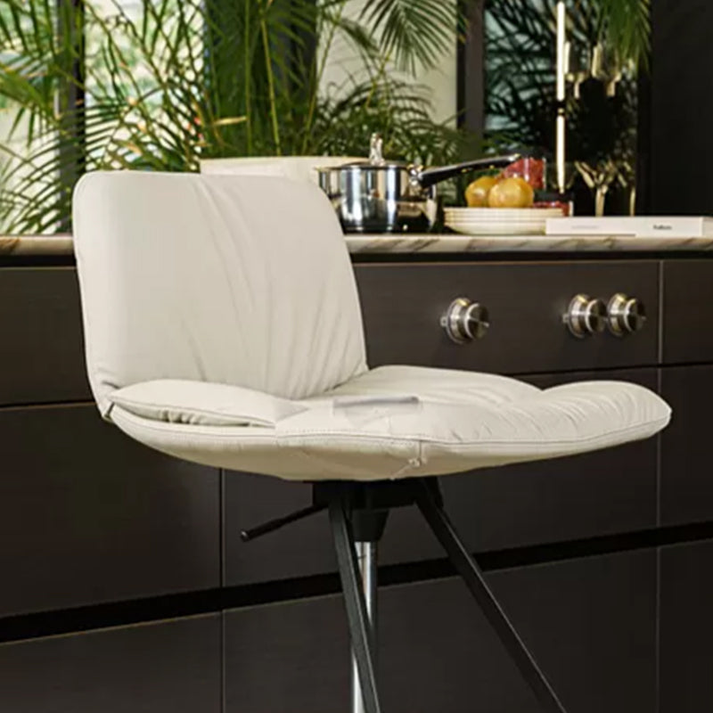 Industrial Style Adjustable Bar Stool Leather Counter Bar Stool for Home