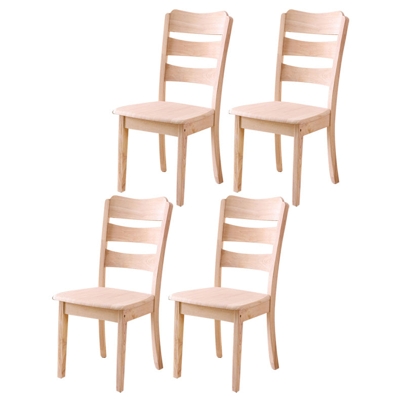 Wood Modern Style Dining Chair Ladder Back Side Chair for Dining Room