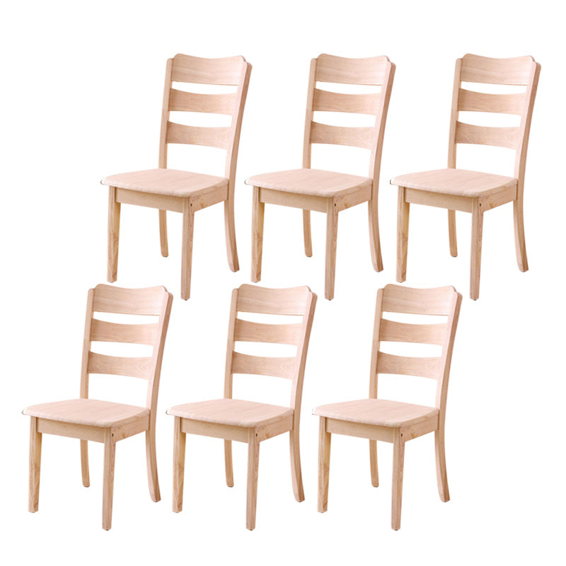 Wood Modern Style Dining Chair Ladder Back Side Chair for Dining Room