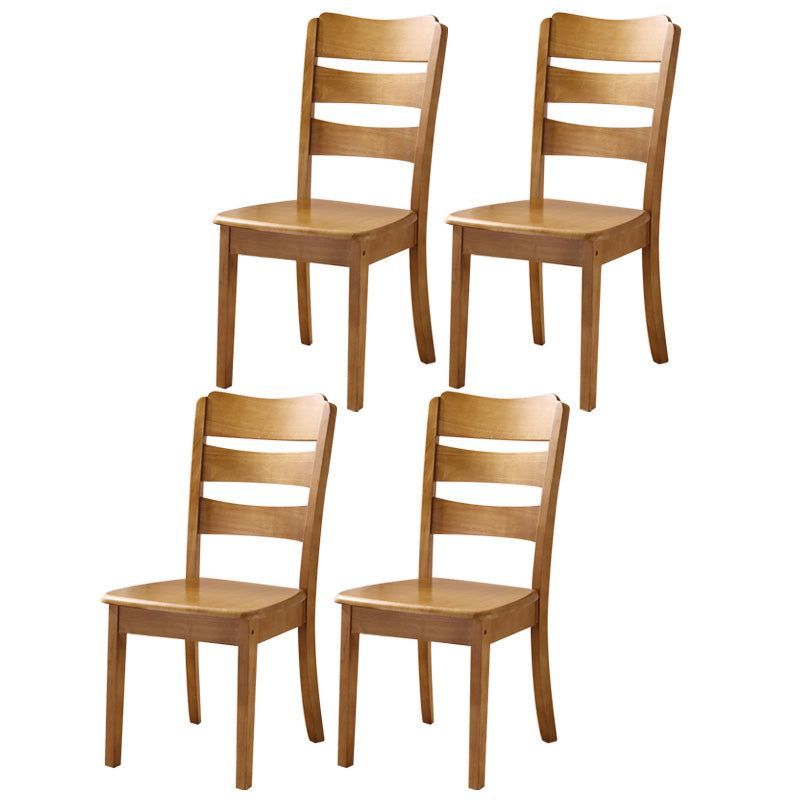 Wood Modern Style Dining Chair Ladder Back Side Chair for Dining Room