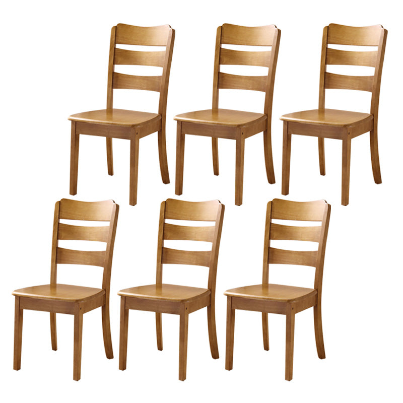 Wood Modern Style Dining Chair Ladder Back Side Chair for Dining Room