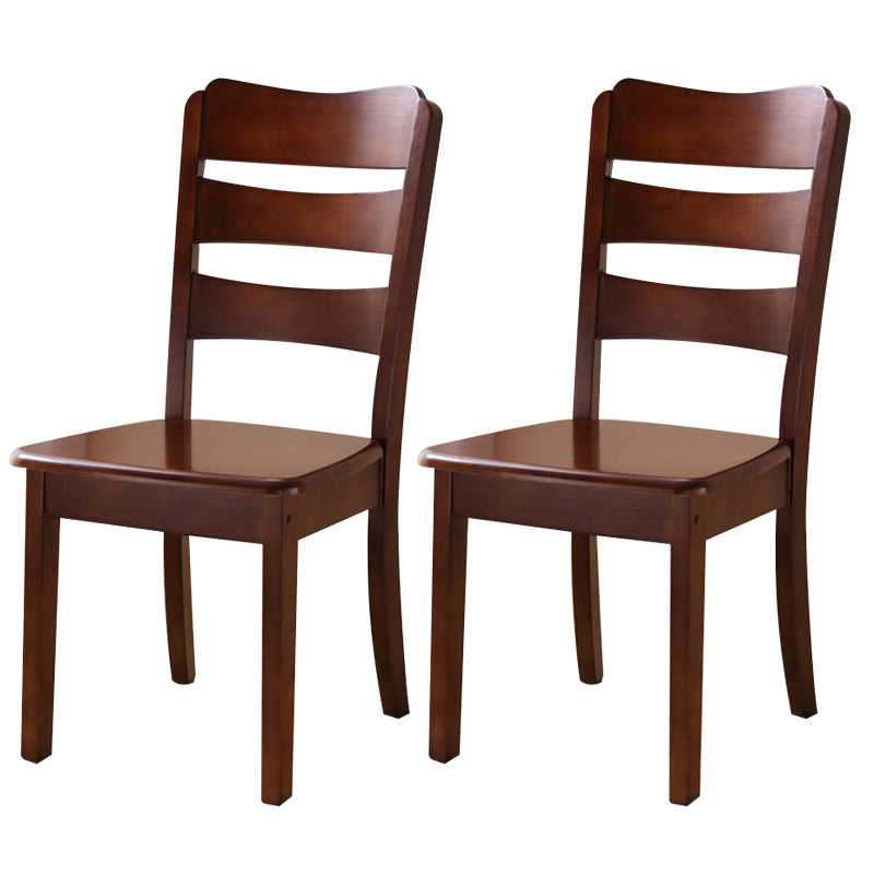 Wood Modern Style Dining Chair Ladder Back Side Chair for Dining Room