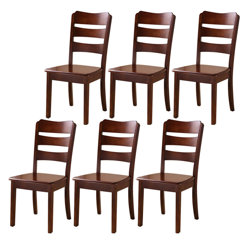 Wood Modern Style Dining Chair Ladder Back Side Chair for Dining Room
